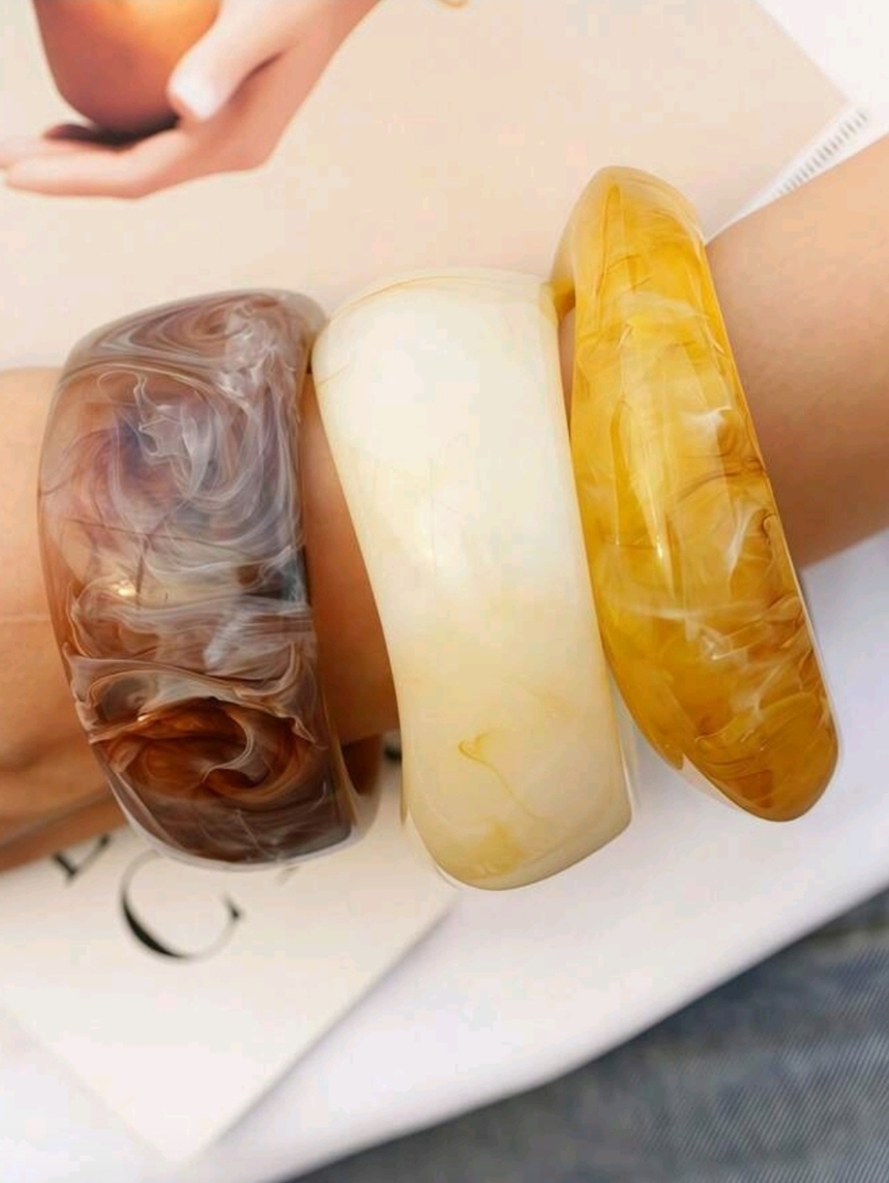 Set Of 3 Acrylic Bracelets